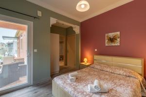 Postel nebo postele na pokoji v ubytování Villa Jewel Private Pool in Corfu island + 46 fotografií