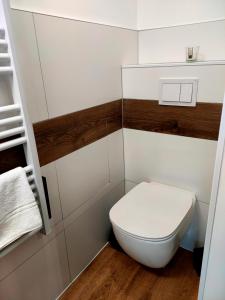 Ένα μπάνιο στο Chalet vacances avec jardin près d'Arcachon 2 personnes