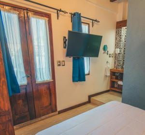 TV a/nebo společenská místnost v ubytování Hotel Boutique Casa Altamira