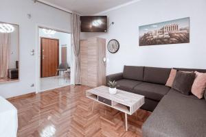 Area soggiorno di Penthouse - Amazing View in the Center of Athens