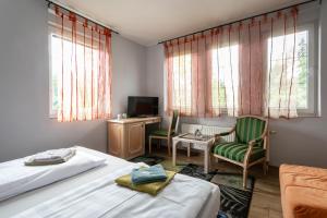 TV a/nebo společenská místnost v ubytování Hotel Panorama