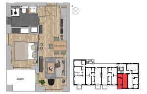 Půdorys ubytování Cozy Apartment In Nordstrand With Wifi