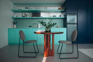 Kuchyň nebo kuchyňský kout v ubytování Lighthouse Bingin - 360 view