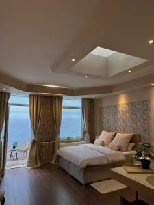 Ένα ή περισσότερα κρεβάτια σε δωμάτιο στο Schlachte-Studio No4