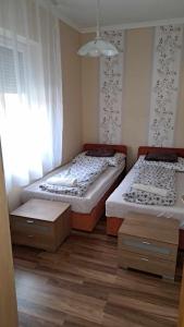 Zsory Furdo Lapartman Mezokovesd tesisinde bir odada yatak veya yataklar