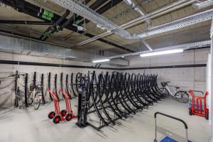 Posilňovňa alebo fitness centrum v ubytovaní Modern Oasis in Bratislava's Heaven