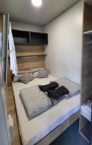 Postel nebo postele na pokoji v ubytování BIG BERRY KOLPA - KIWI mobile house, Metlika