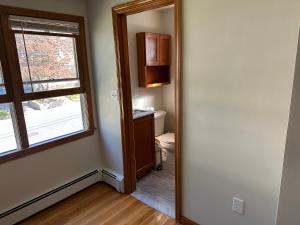a bathroom with a toilet and a window at Boston Single Family House - 19' Train to Back Bay in Boston +35 photos