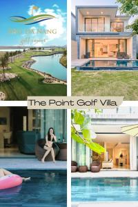 a collage of four pictures of a villa at "BRG GOLF CLUB" - Danang Private Pool Villa 3 Bedrooms #2 in Danang