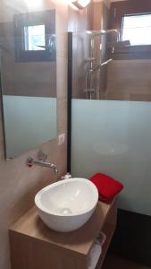 Koupelna v ubytování b&b Onda Verde