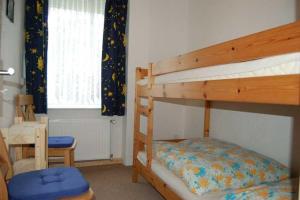 Postel nebo postele na pokoji v ubytování Ferienhaus 1 _ Ferien im Gutspark