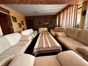a living room with couches and a couch at Vila Rafael si Robert in 2 Mai