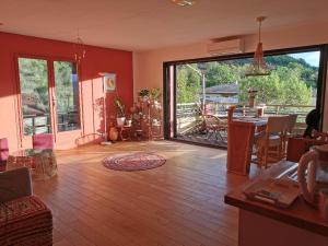 Posezení v ubytování Duplex Orange Oasis