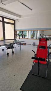 Fitness centrum a/nebo fitness zařízení v ubytování Zweizimmerwohnung - Ferienwohnung im Sankt Englmar