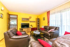 Televízia a/alebo spoločenská miestnosť v ubytovaní Apartment Leo