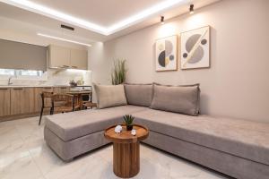 Kuchyň nebo kuchyňský kout v ubytování Margaritari Apartments