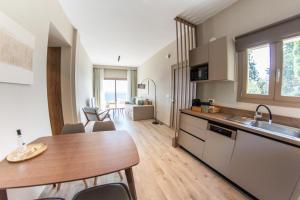 Kuchyň nebo kuchyňský kout v ubytování Kaiser Luxury Suites