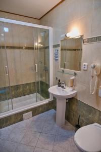 Koupelna v ubytování Hotel U Lípy