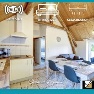 Kuchyň nebo kuchyňský kout v ubytování Les logements dans longère de la Gentinière