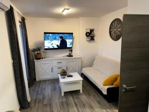 TV a/nebo společenská místnost v ubytování Apartman FOX