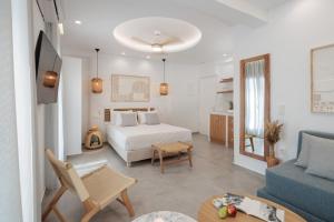 A bed or beds in a room at Agia Anna Living Még 37 kép