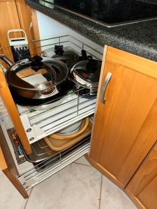 A kitchen or kitchenette at beautiful apartment near the beach