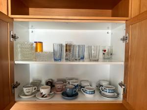 A kitchen or kitchenette at beautiful apartment near the beach