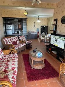 TV/trung tâm giải trí tại Beachfront Villa North Coast