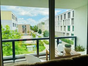 Ein Balkon oder eine Terrasse in der Unterkunft Albert Einstein Suite im Wissenschaftspark