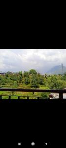 a view of a field from a train window at Anchal House in Dharamshala +14 photos