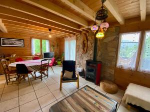 Χώρος καθιστικού στο Chalet Serre-Chevalier