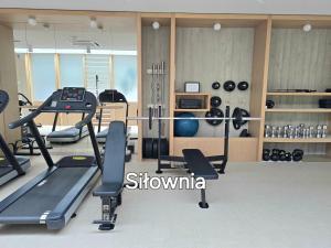 Posilňovňa alebo fitness centrum v ubytovaní MorzeApartament