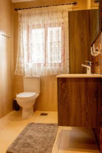 a bathroom with a toilet and a window at Madonnina Homestay in St Julian's