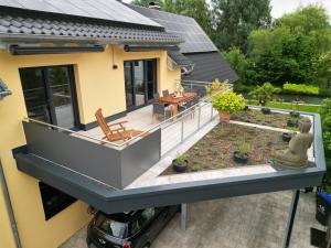 Zahrada ubytování Ferienwohnung, 2 Zimmer, 4 bis 6 Personen, 67 qm, mit großem Balkon, entlang am Fluss, an der Aach, am Bodensee, nah am Naturschutzgebiet