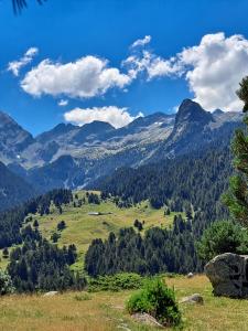 a view of a valley with mountains in the background at Apartamento Culfreda in San Juan de Plan