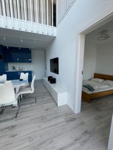 Televisyen dan/atau pusat hiburan di Apartament Rowy