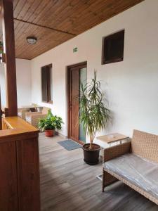 Un televizor și/sau centru de divertisment la Casa de Vacanță Zabpatak Vendégház