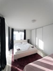 Postel nebo postele na pokoji v ubytování Apartmán NAVRCHU