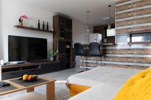 TV a/nebo společenská místnost v ubytování Apartmán NAVRCHU