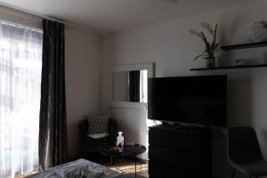 TV a/nebo společenská místnost v ubytování Apartmán NAVRCHU
