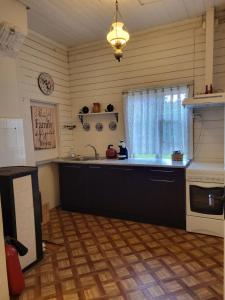 a kitchen with a sink and a counter top at Summer cottage in Jurmala in Jūrmala