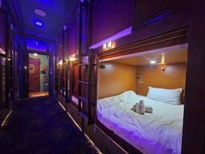 Postelja oz. postelje v sobi nastanitve Attic Capsule Hotel