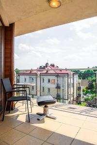 Balkón nebo terasa v ubytování Apartament Szafirowy