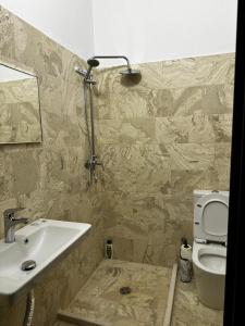 Koupelna v ubytování Hotel Rubin