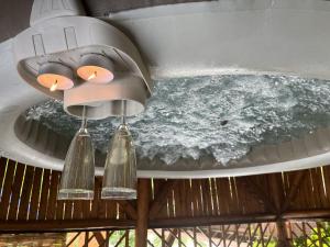 a water feature in a ceiling with lights on it at Holiday Home Kern by Interhome in Kvasiny