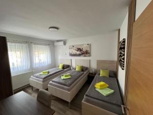 Postel nebo postele na pokoji v ubytování Apartmani Ana Vukovar