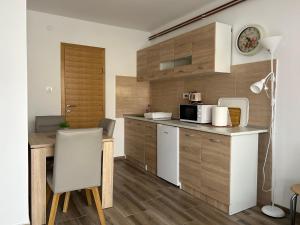 Kuchyň nebo kuchyňský kout v ubytování Apartmani Ana Vukovar
