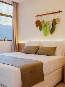 Postel nebo postele na pokoji v ubytování Apartamento de Luxo em Tatuamunha - A 20 Metros do Mar