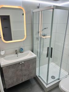Koupelna v ubytování Ferienwohnung Nr 4