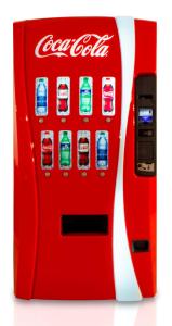 se muestra una máquina expendedora de coca cola en Westward Inn, en Brookings